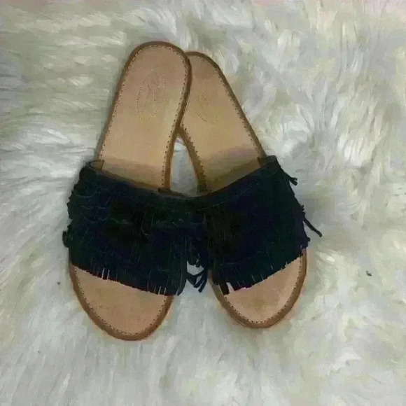 Seychelles CoryLynncalter leather fringe sandals 6 - Picture 1 of 6